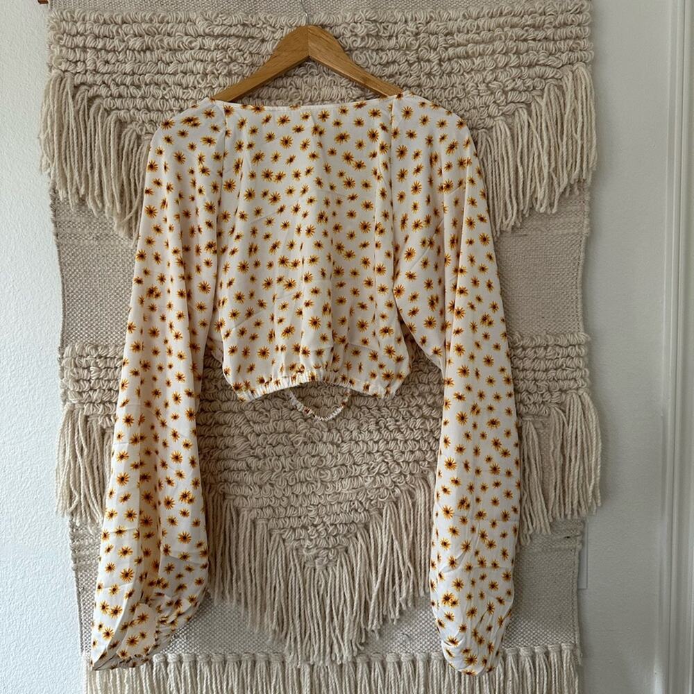 WeWoreWhat Billow Sleeve Top NWT